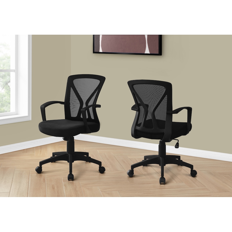 marx black swivel chair   