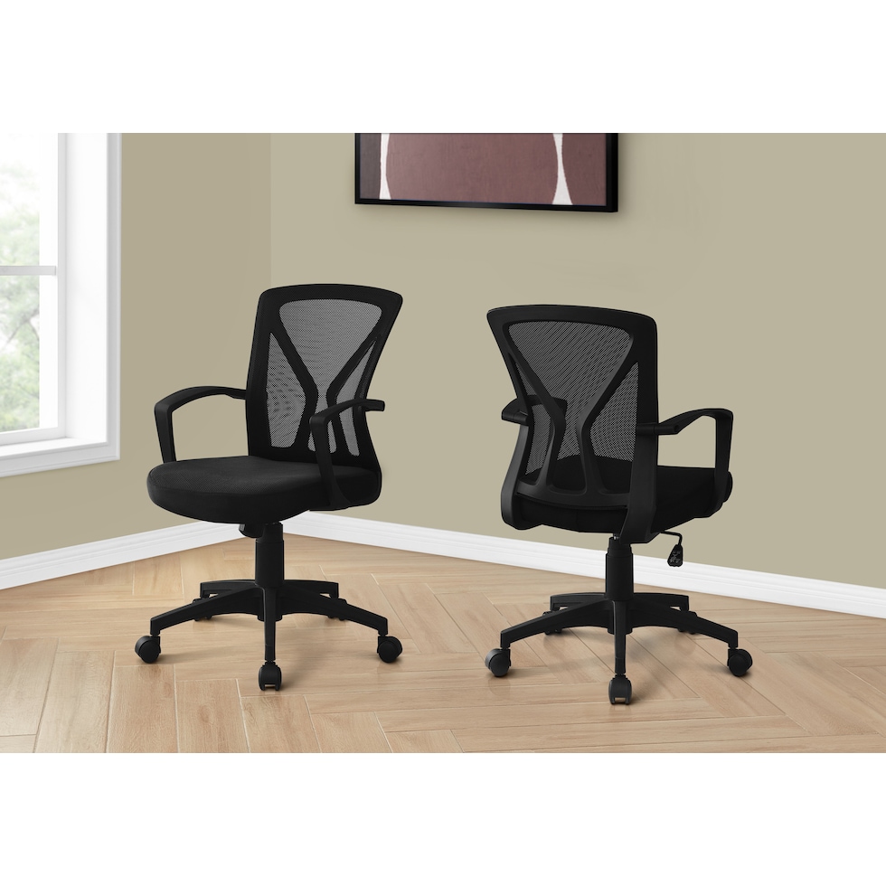 marx black swivel chair   