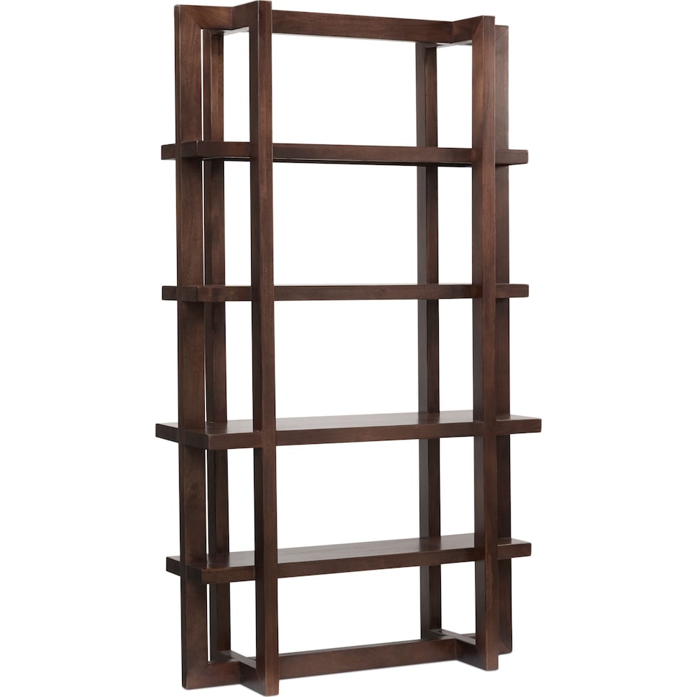 mateo dark brown bookcase   