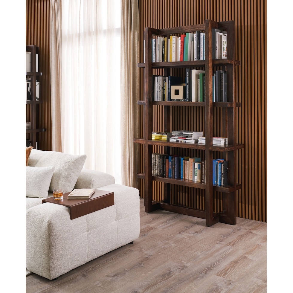 mateo dark brown bookcase   