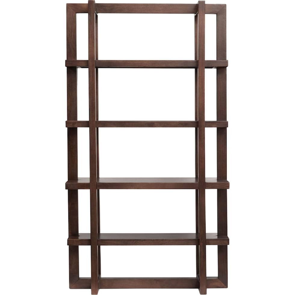 mateo dark brown bookcase   