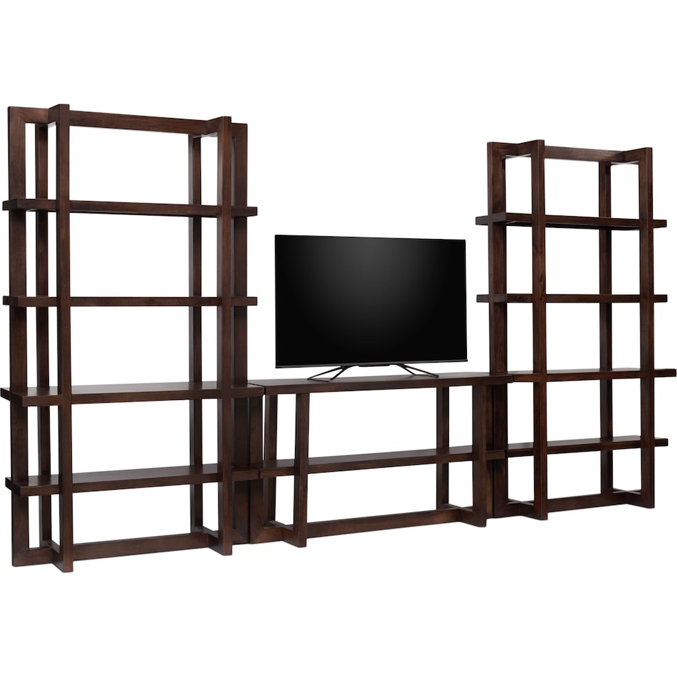 mateo dark brown bookcase   