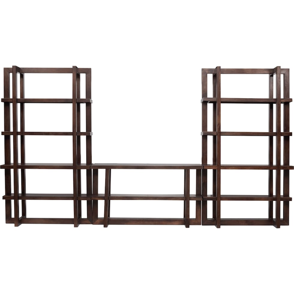 mateo dark brown bookcase   