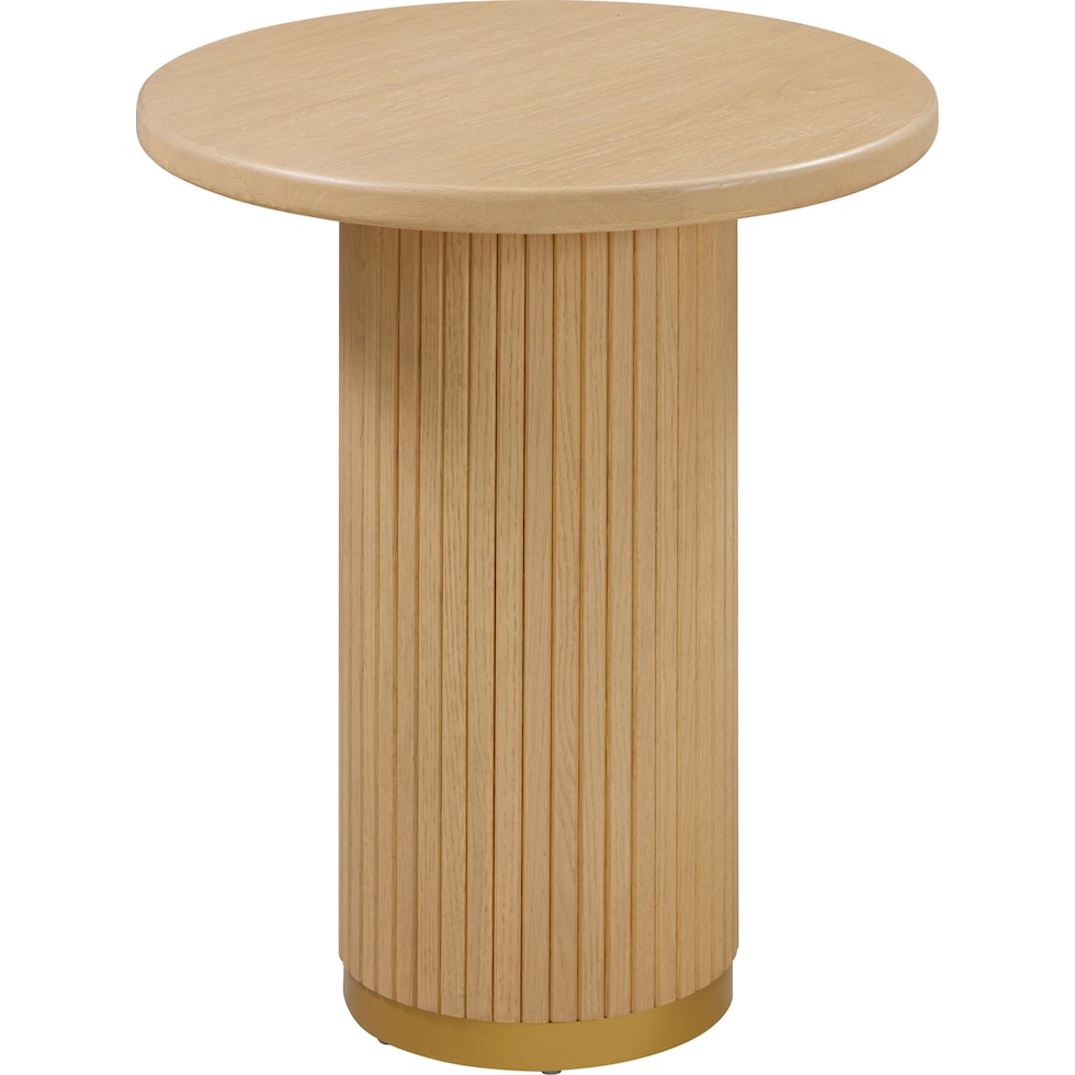 matthew light brown accent table   