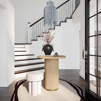matthew light brown accent table   