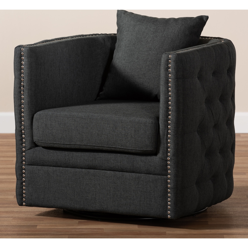 matthias gray accent chair   
