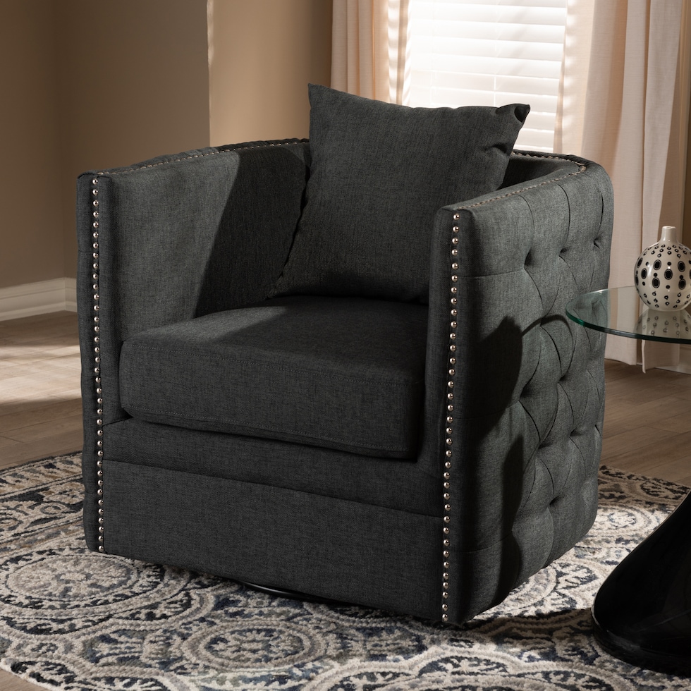 matthias gray accent chair   