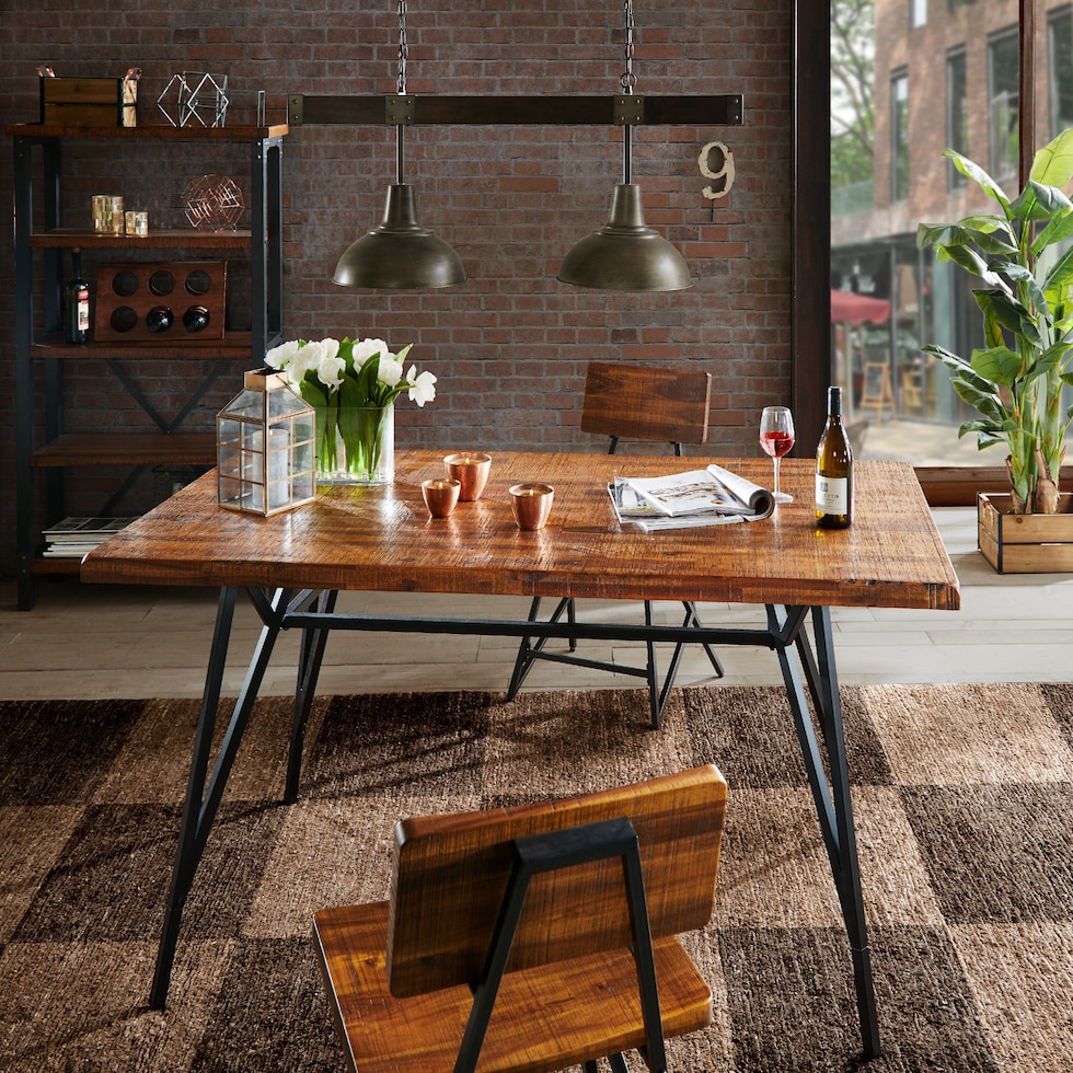 mattia dark brown dining table   