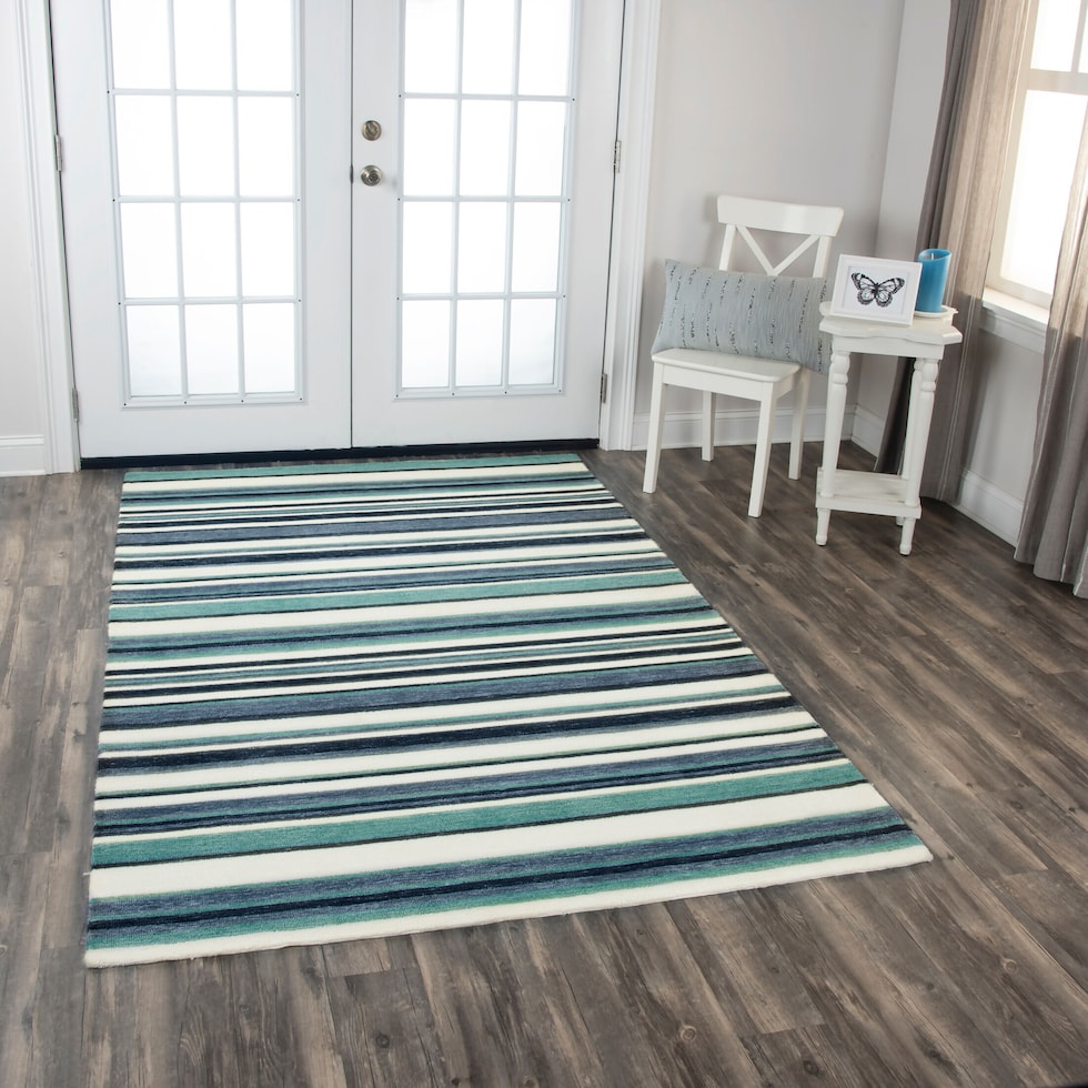 maude blue outdoor area rug   