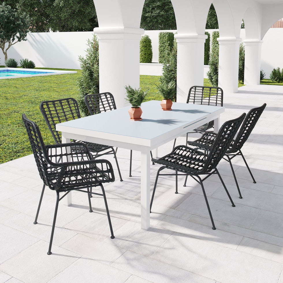 maui black outdoor chair   