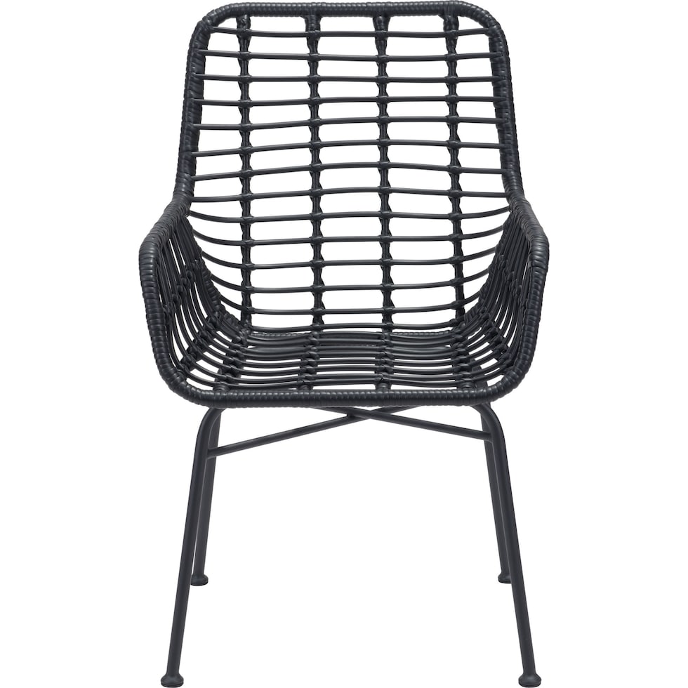 maui black outdoor chair   