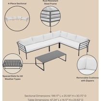 maui white  pc outdoor living   