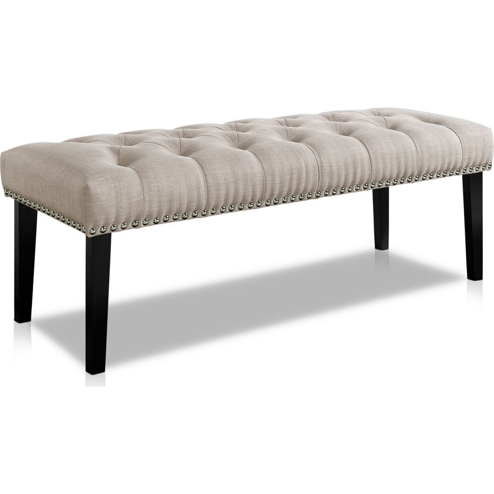 maura light brown bench   