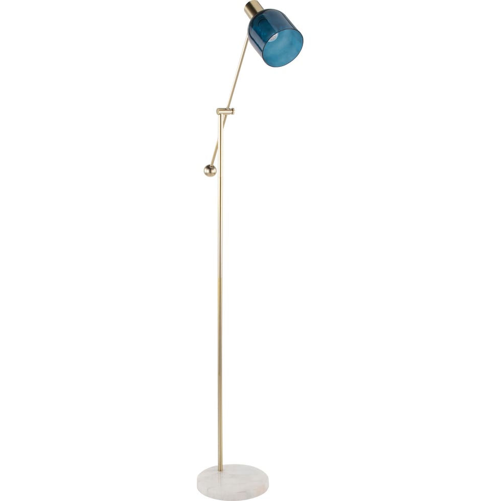maurice white blue floor lamp   