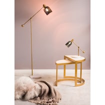 maurice white blue floor lamp   