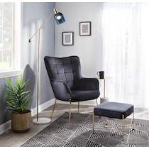 maurice white blue floor lamp   