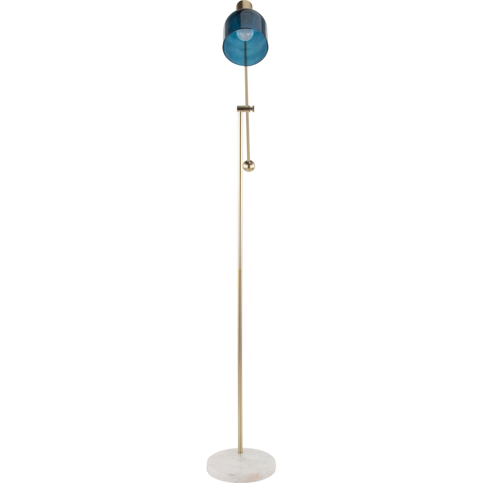maurice white blue floor lamp   