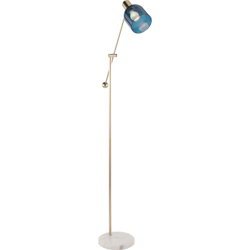 maurice white blue floor lamp   
