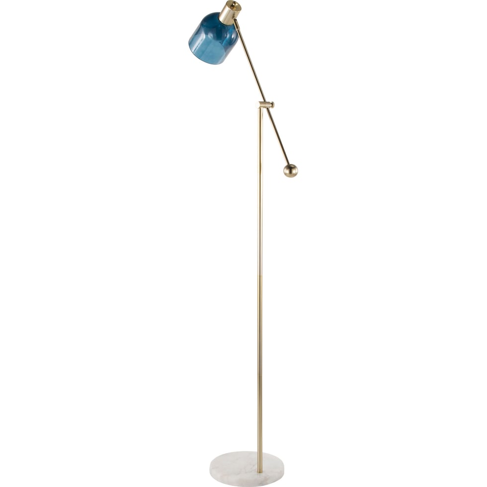 maurice white blue floor lamp   
