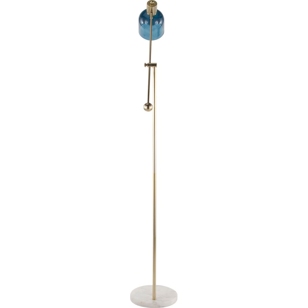 maurice white blue floor lamp   