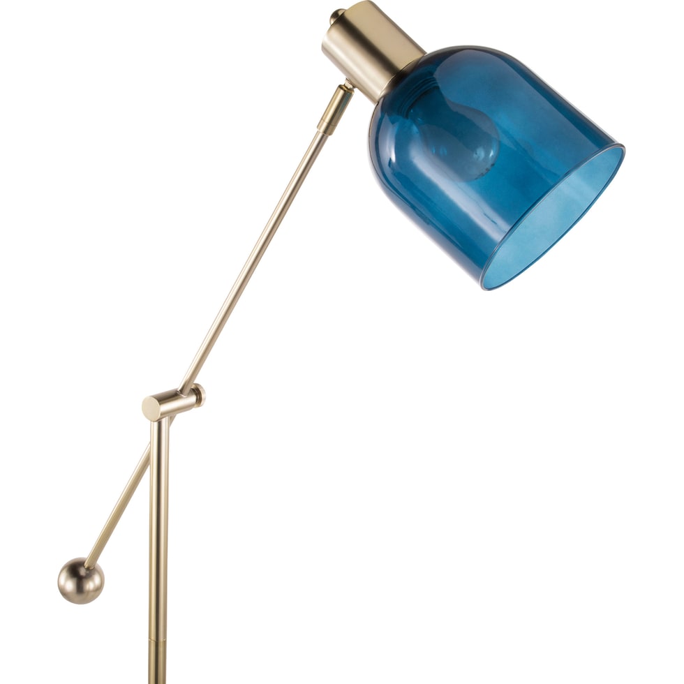 maurice white blue floor lamp   