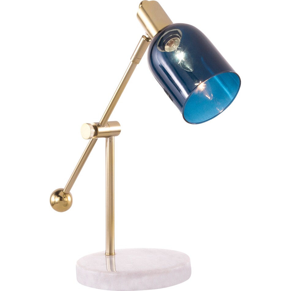 maurice white blue table lamp   