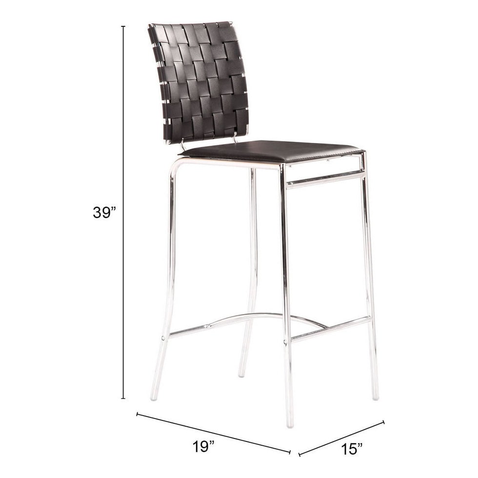 maverick black counter height stool   