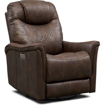 maverick dark brown power recliner   