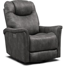 maverick gray power recliner   