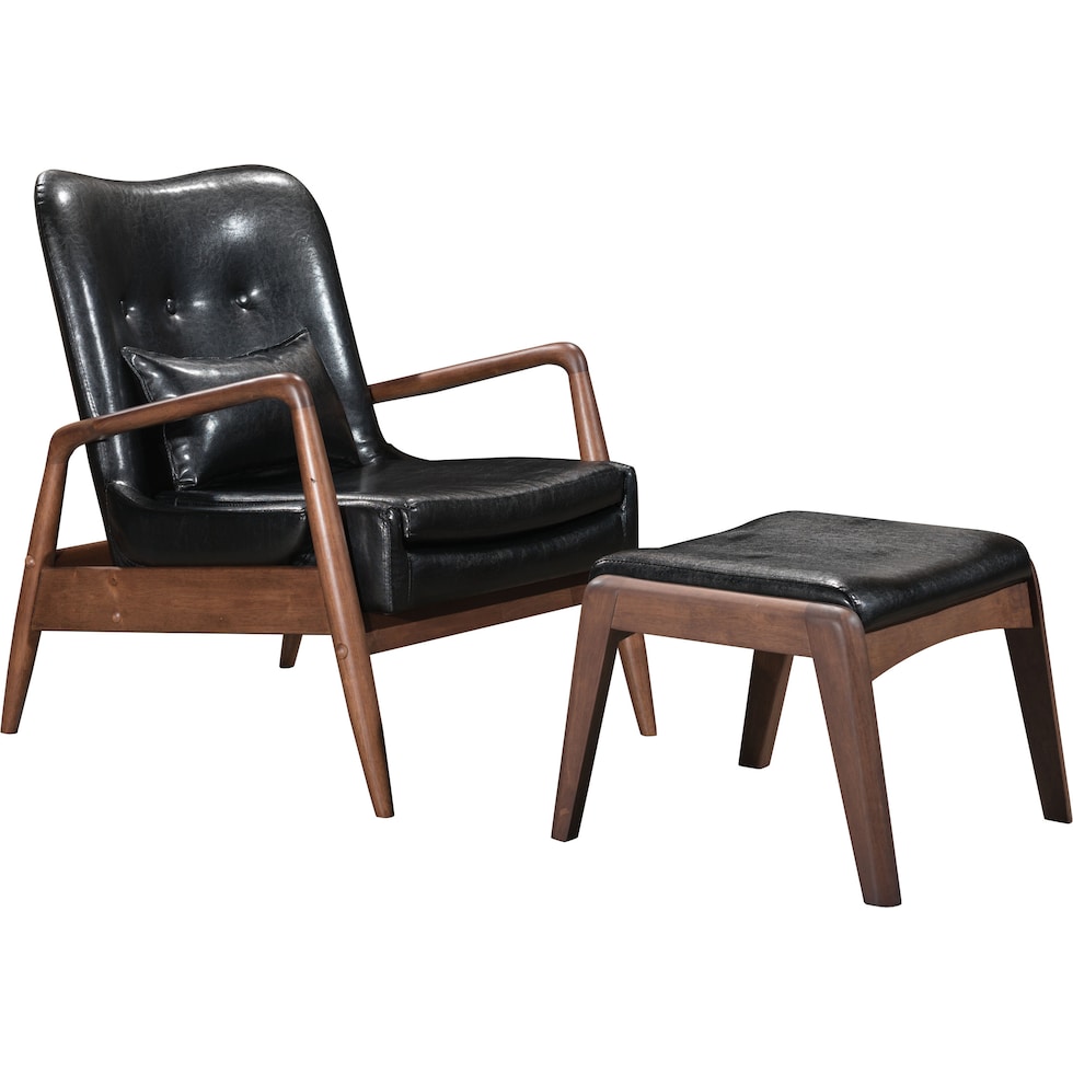 mavis black accent chair   