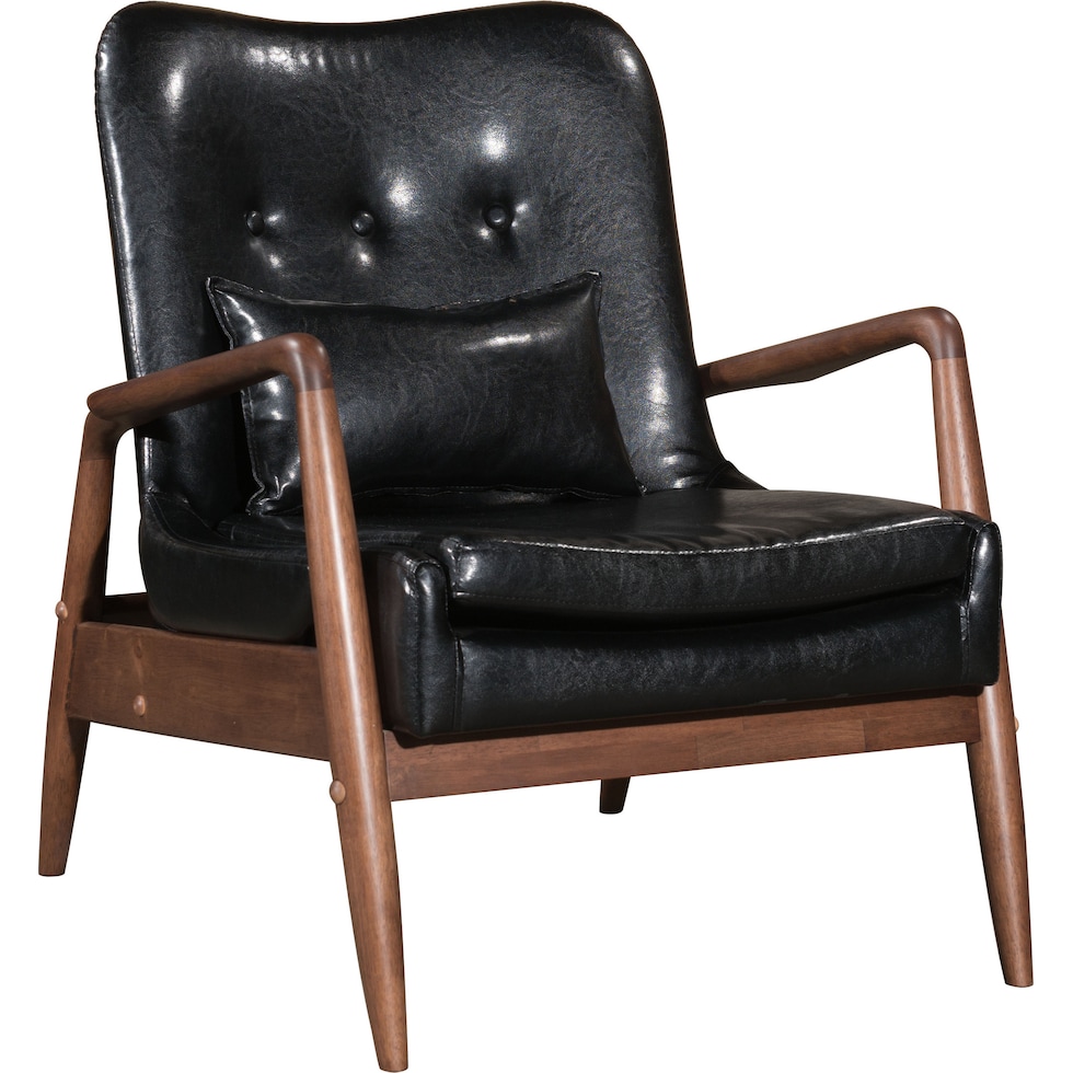 mavis black accent chair   