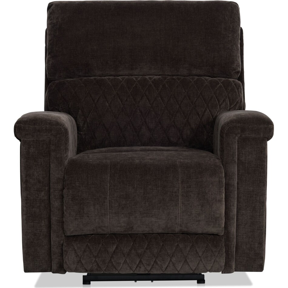 maxie dark brown manual recliner   