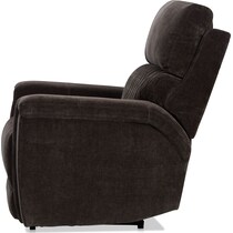 maxie dark brown manual recliner   