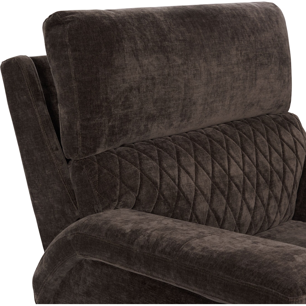 maxie dark brown recliner   