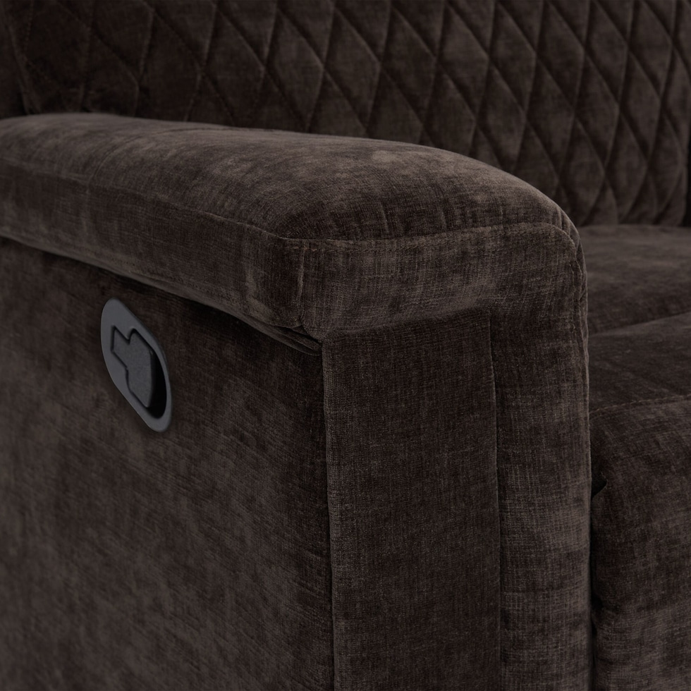 maxie dark brown recliner   