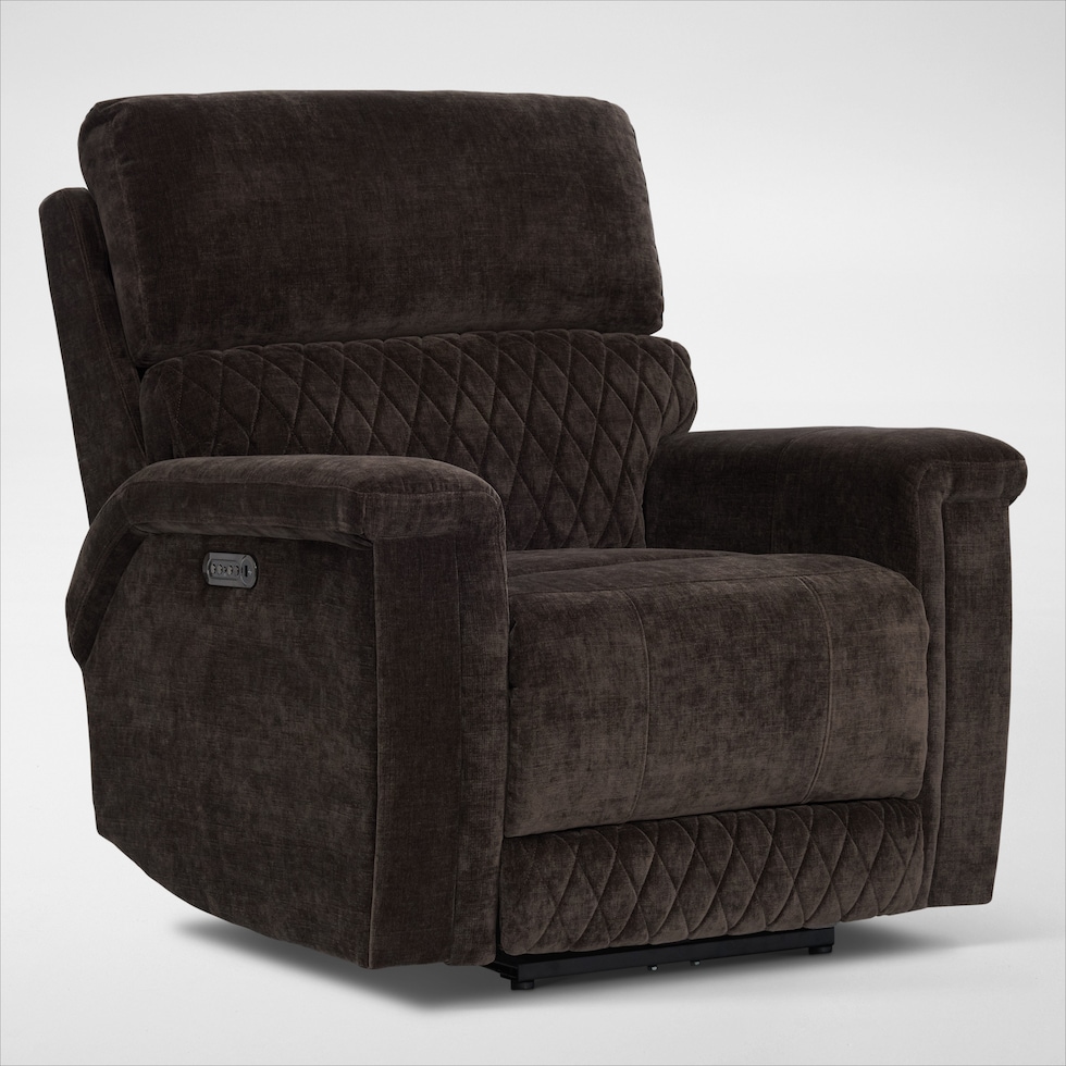 maxie dark brown recliner web   