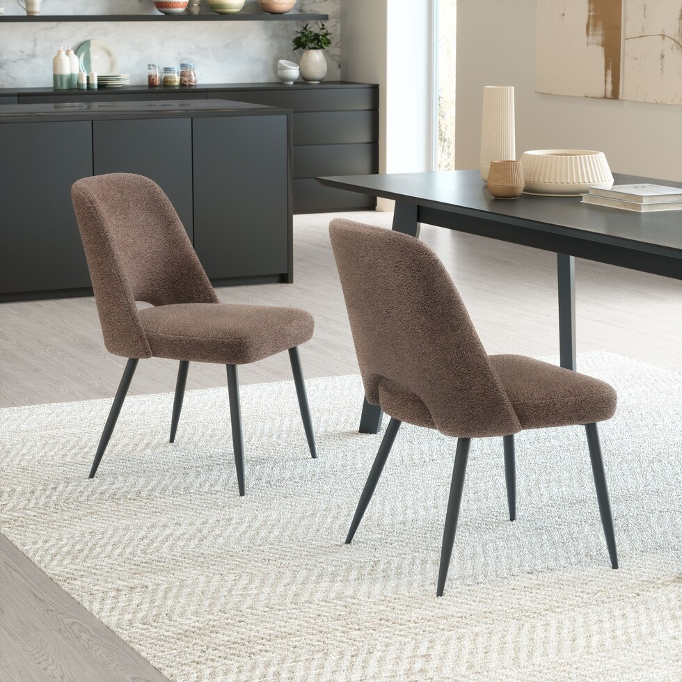 maxine dark brown dining chair   