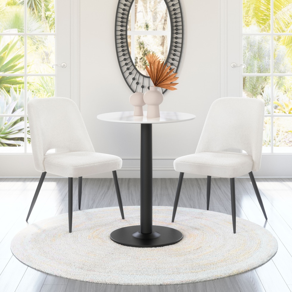 maxine white dining chair   