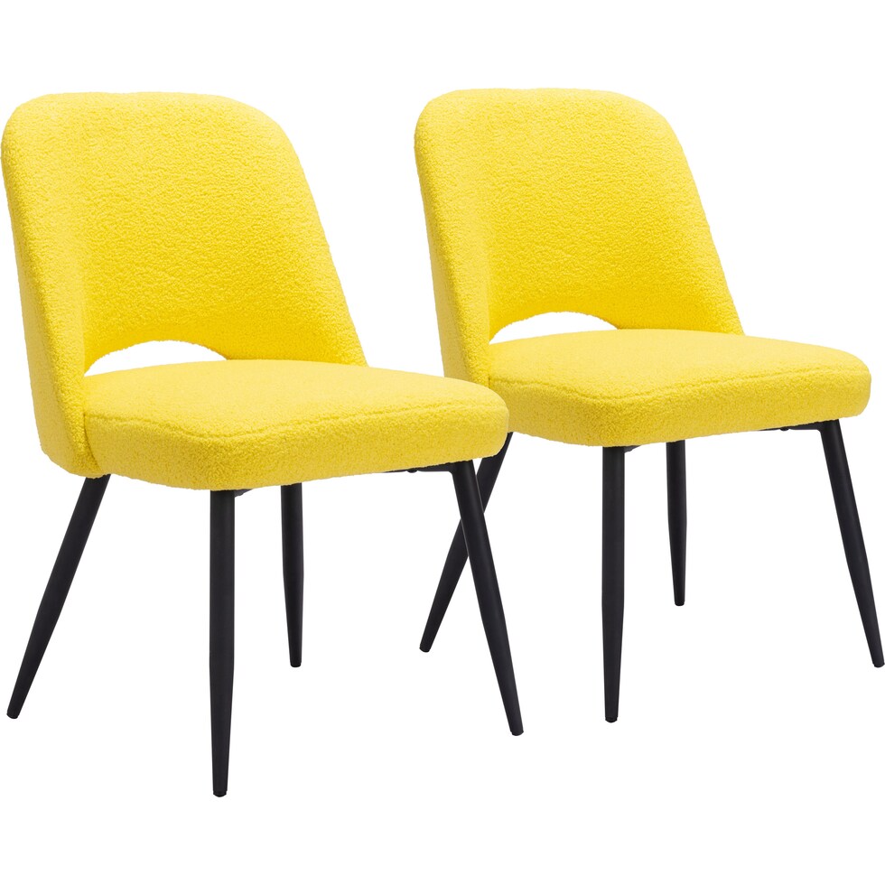 maxine yellow dining chair   