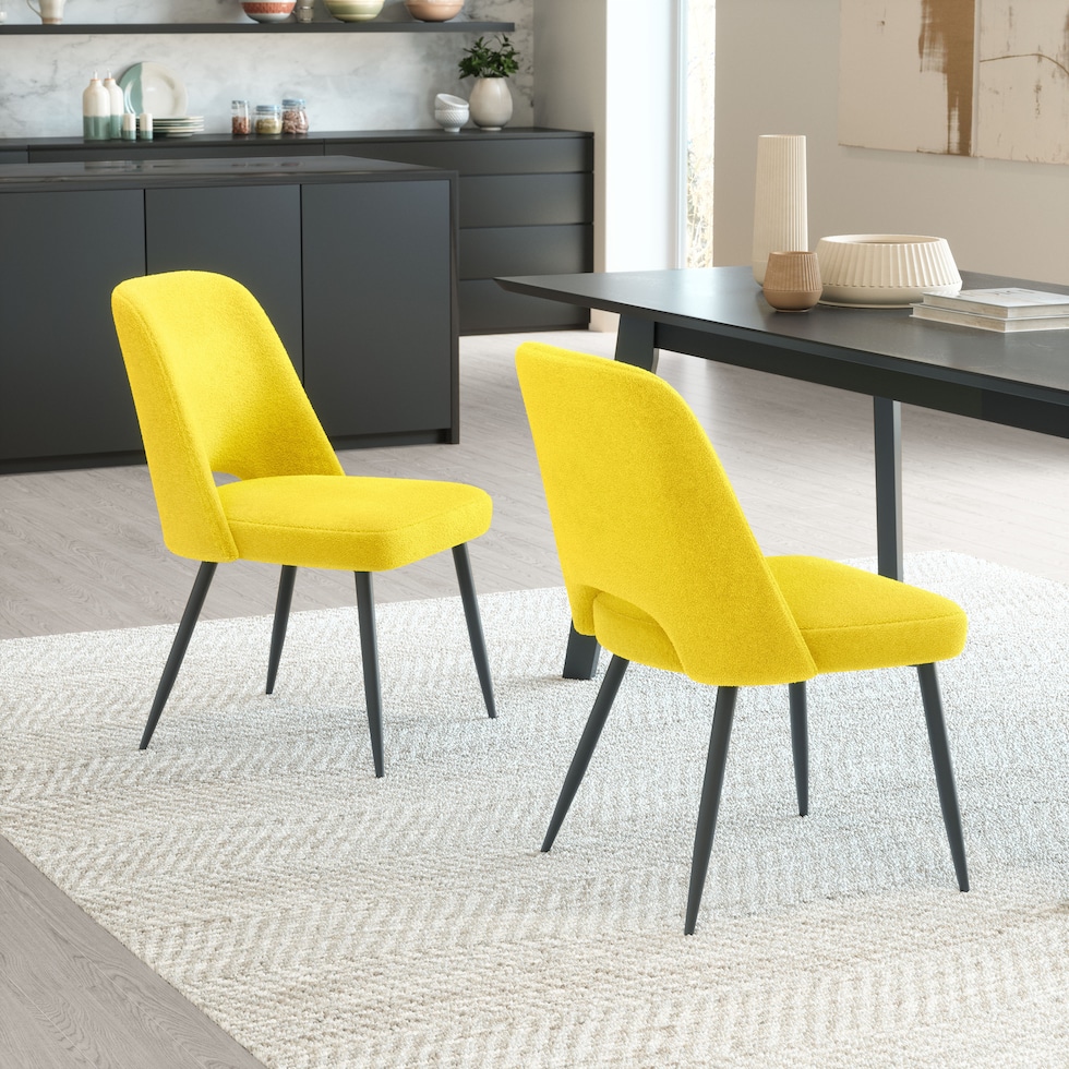 maxine yellow dining chair   