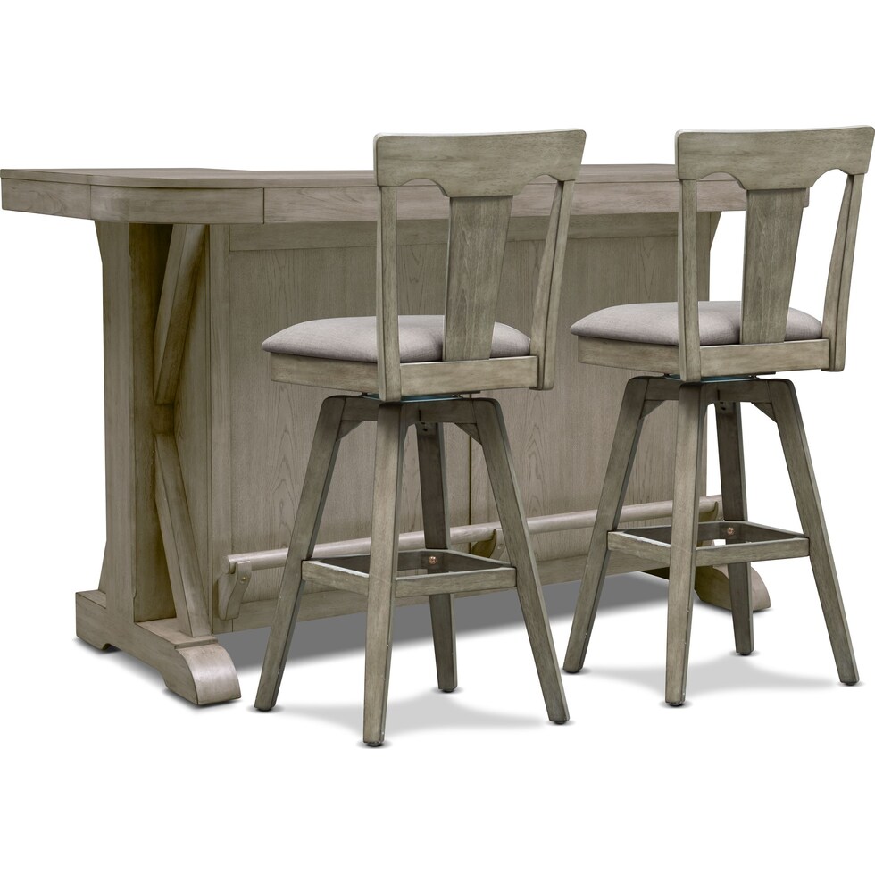 maxton gray  pc bar set   