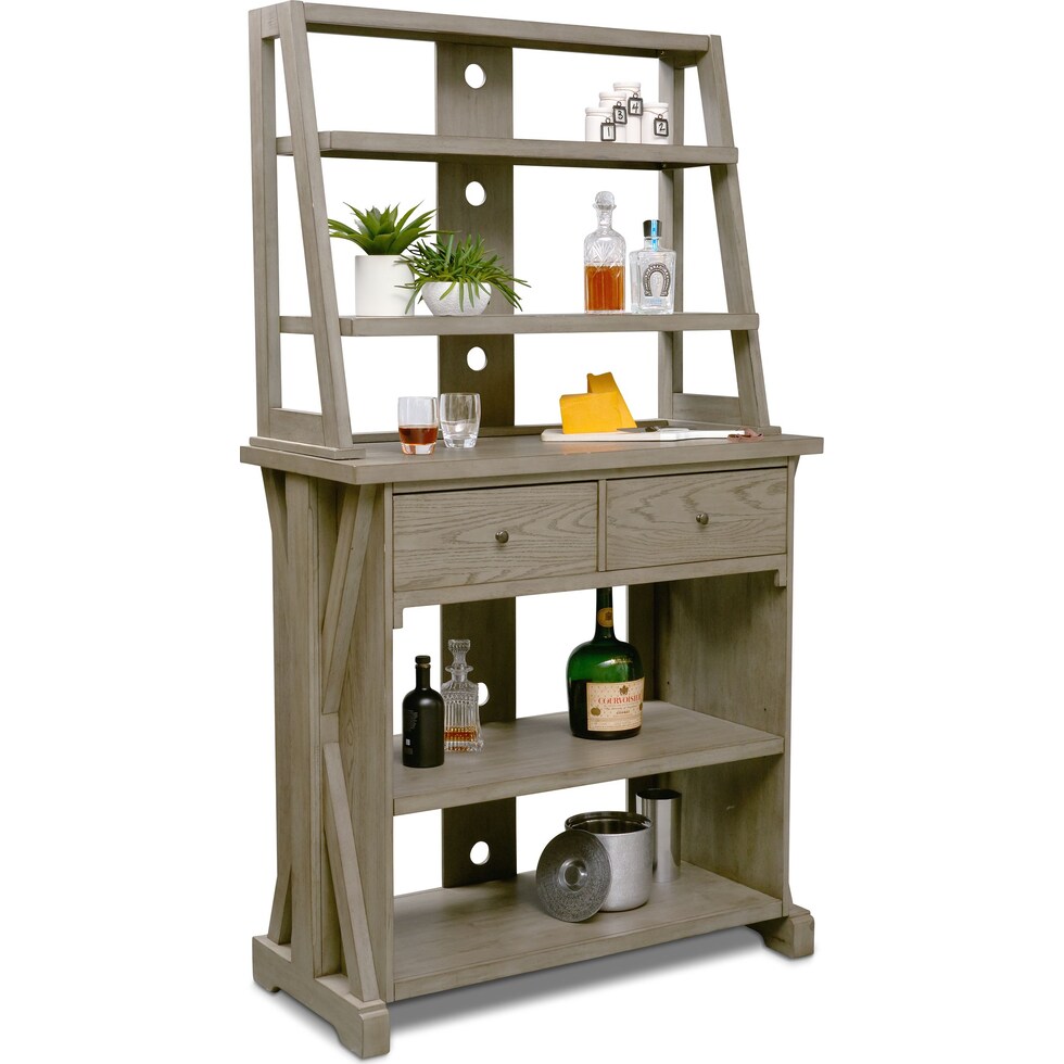 maxton gray media hutch   