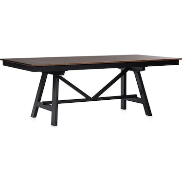 Maxwell Trestle Extendable Dining Table and 4 Chairs - Black