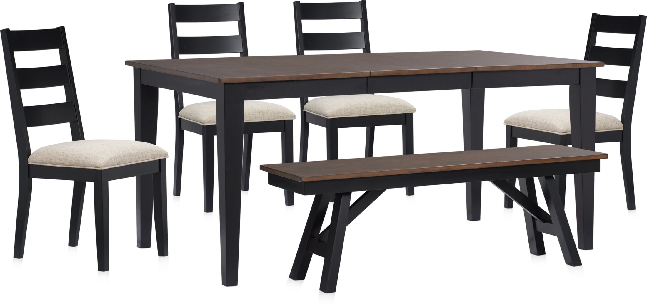 black table bench seat