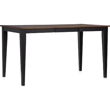 Maxwell Counter-Height Extendable Dining Table and 6 Upholstered Stools - Black