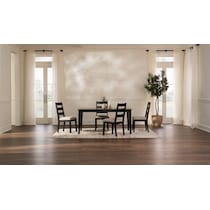 maxwell black dining table   