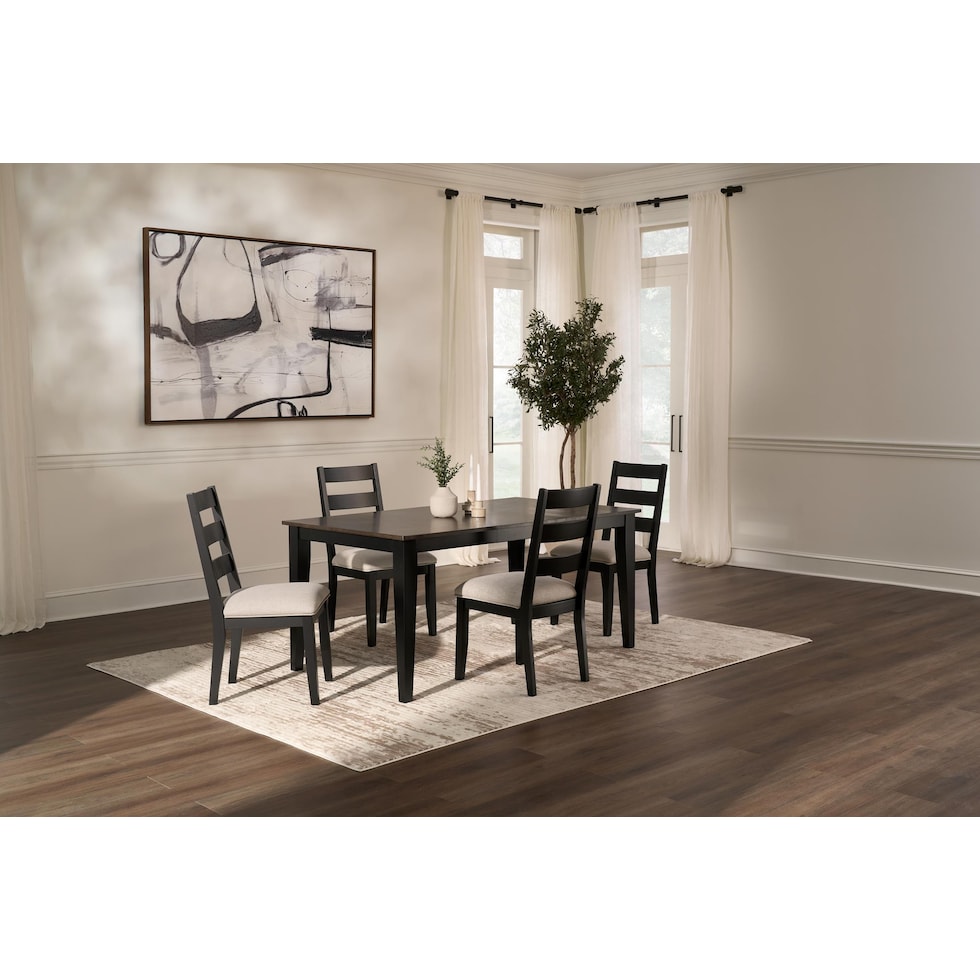 maxwell black dining table   