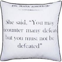 maya angelou pillow black white accent pillow   