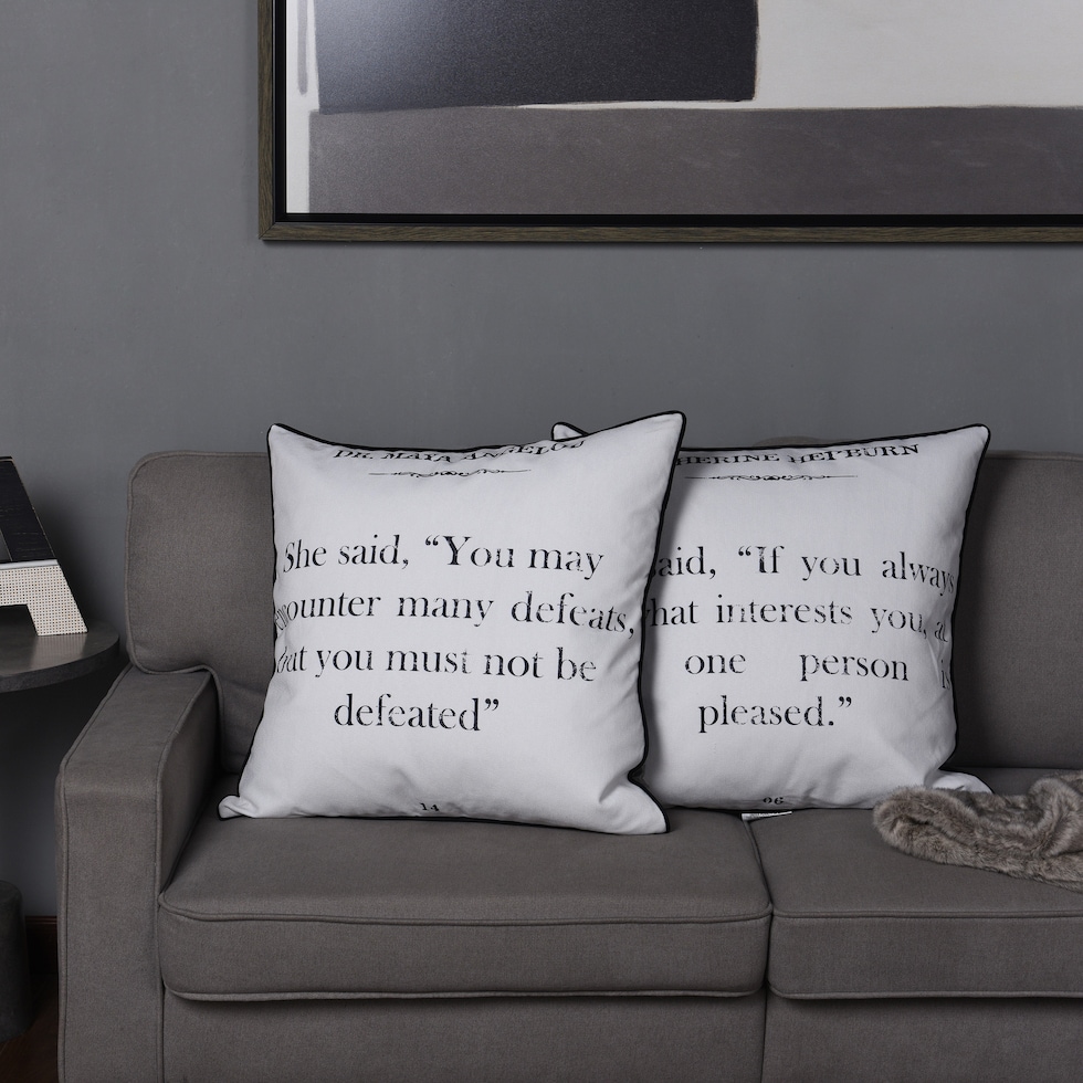 maya angelou pillow black white accent pillow   