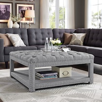 maya gray ottoman   